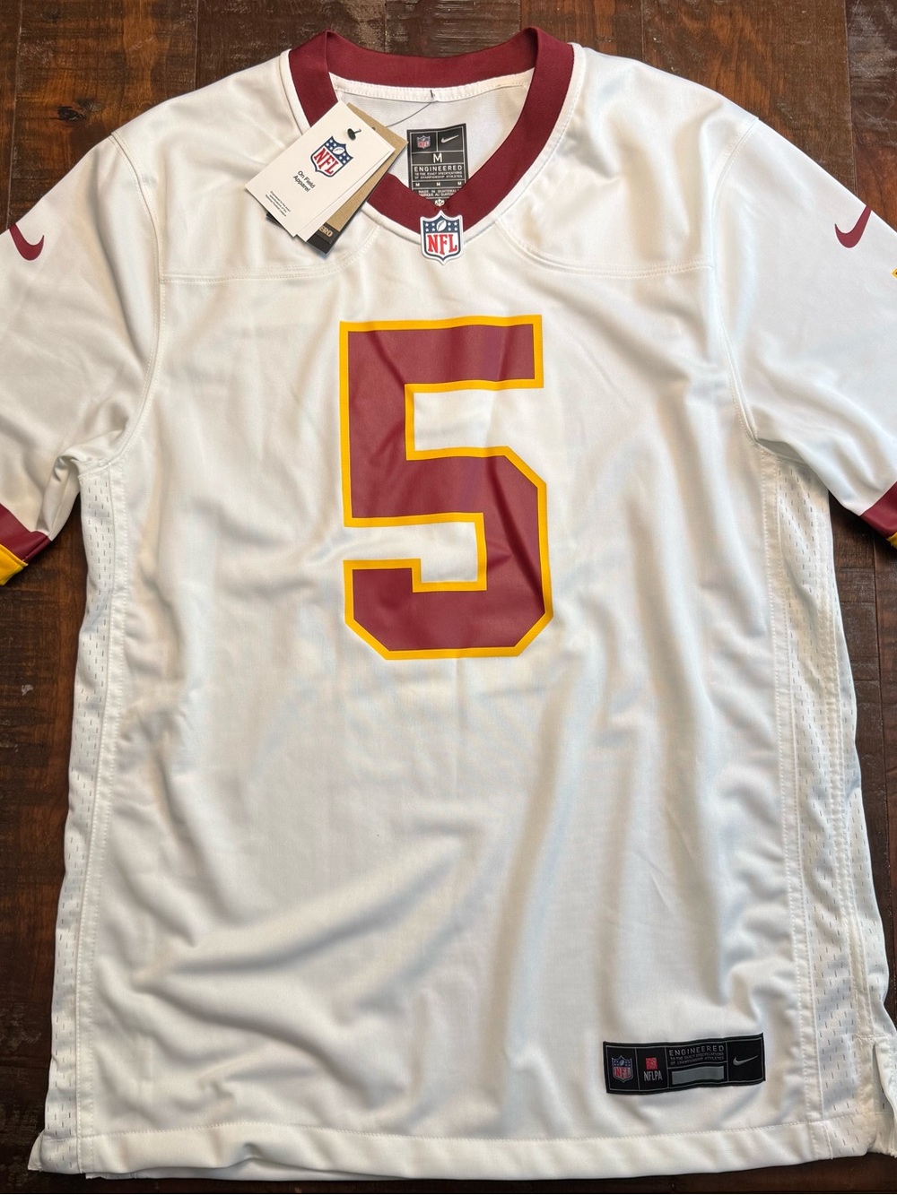 NWT! Nike Jayden Daniels White Washington Commanders Game Super Bowl Era Jersey